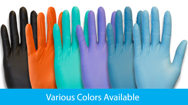 colored nitrile gloves